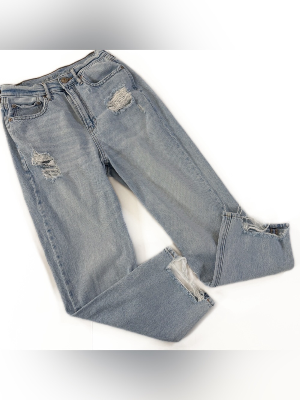 American Eagle Jeans Womens 8 Regular Highest Rise 90s Boyfriend Distressed